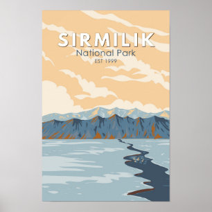 Affiche Parc national Sirmilik Canada Voyage Art Vintage