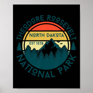 Affiche Parc national Theodore Roosevelt Dakota du Nord Na