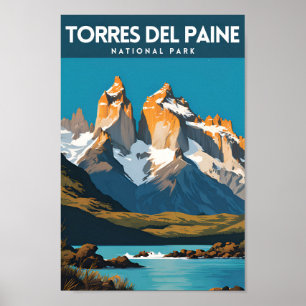 Affiche Parc national Torres Del Paine Voyageur