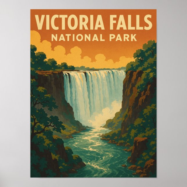 Affiche Parc national Victoria Falls Getaway (Devant)