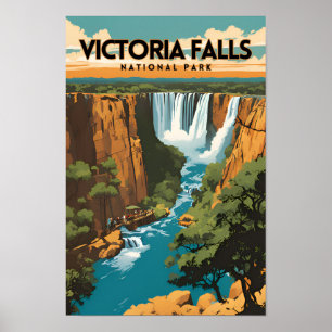 Affiche Parc national Victoria Falls Travel