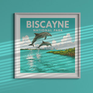 Affiche Parc national vintage de Biscayne