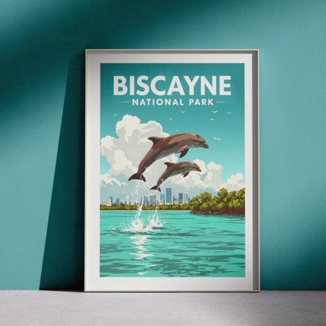 Affiche Parc national vintage de Biscayne (Créateur téléchargé)