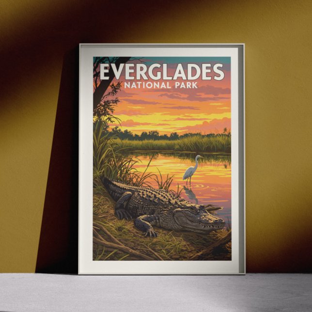 Affiche Parc national vintage des Everglades (Créateur téléchargé)