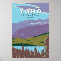 Parc national Yoho Canada Voyage Art Vintage