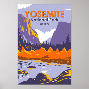 Affiche Parc National Yosemite El Capitan En Automne