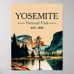 Affiche Parc National Yosemite El Capitan En Automne