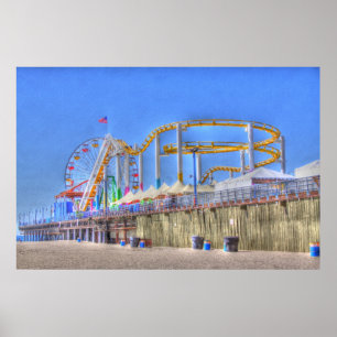Affiche Parc" Santa Monica de l'océan pacifique