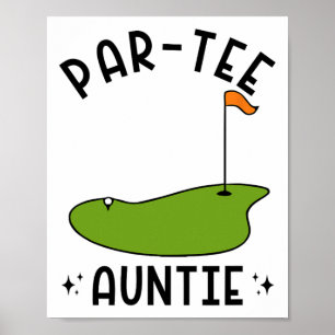 Affiche Parc Tante Amusante Tante Golf Anniversaire