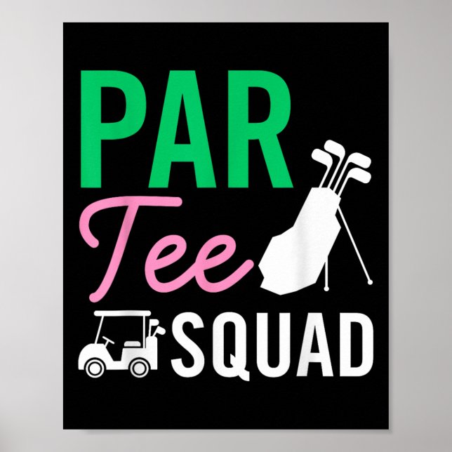 Affiche Parc Tee Squad Amusant Anniversaire Golf Joueur Fa (Devant)