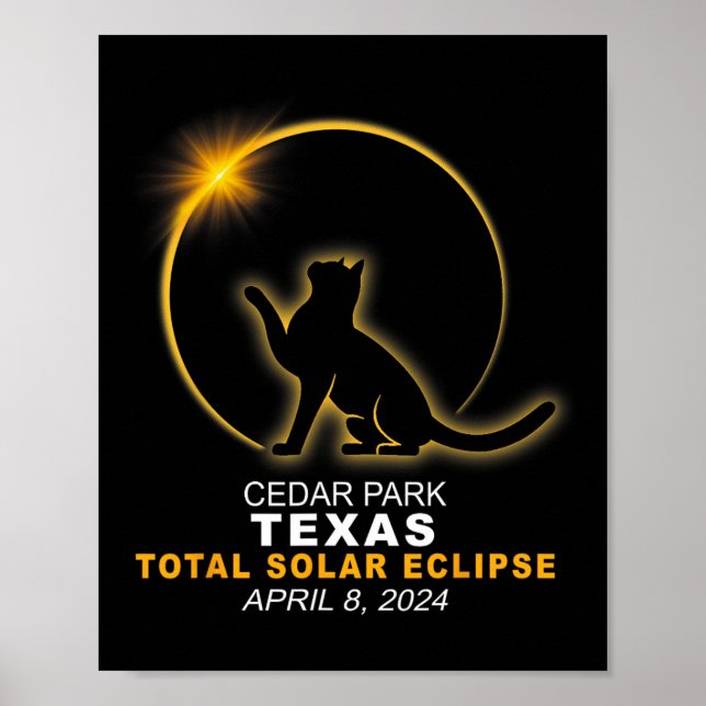 Affiche Parc Total Éclipse Solaire 8 avr. 2024 (Devant)