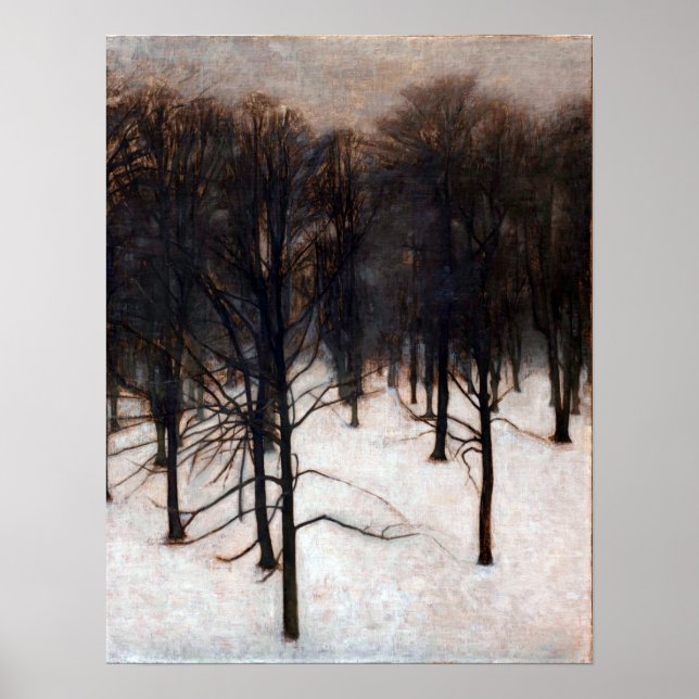 Affiche Parc Vilhelm Hammershøi Søndermarken en hiver (Devant)