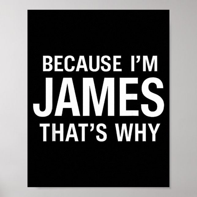 Affiche Parce que je suis James, c'est pourquoi amusant No (Devant)