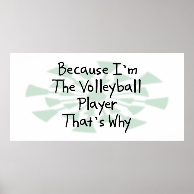 Affiche Parce que je suis le joueur de volley-ball (Devant)