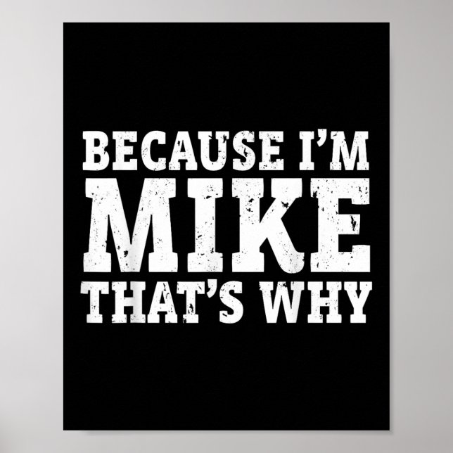 Affiche Parce que je suis Mike, c'est pourquoi Fête des pè (Devant)