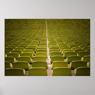 Affiche Parcelle de chaise jaune vide