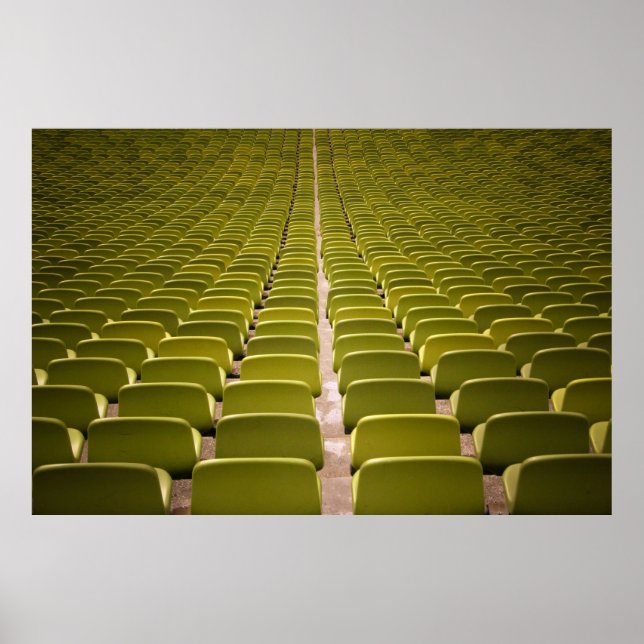 Affiche Parcelle de chaise jaune vide (Devant)