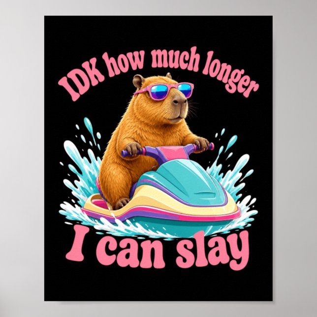 Affiche Parcours aquatique capybara décontracté vibes de s (Devant)