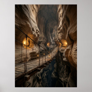 Affiche Parcours d'aventure de la grotte du pont du canyon