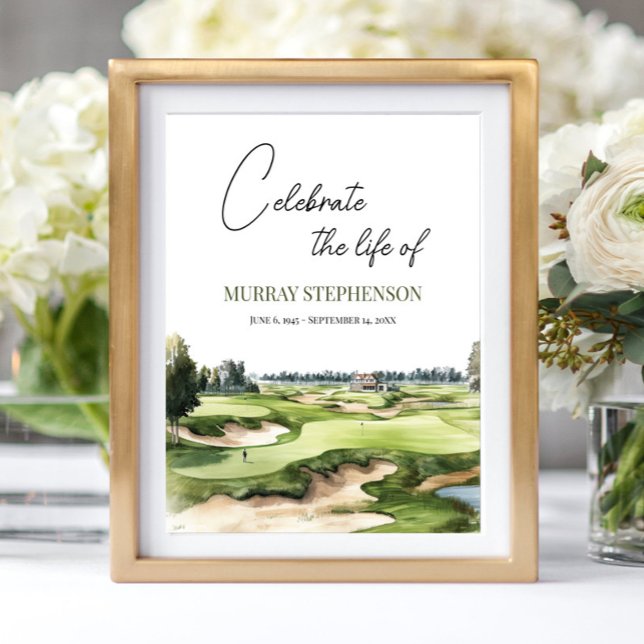 Affiche Parcours de golf Bienvenue à la célébration de la  (Créateur téléchargé)