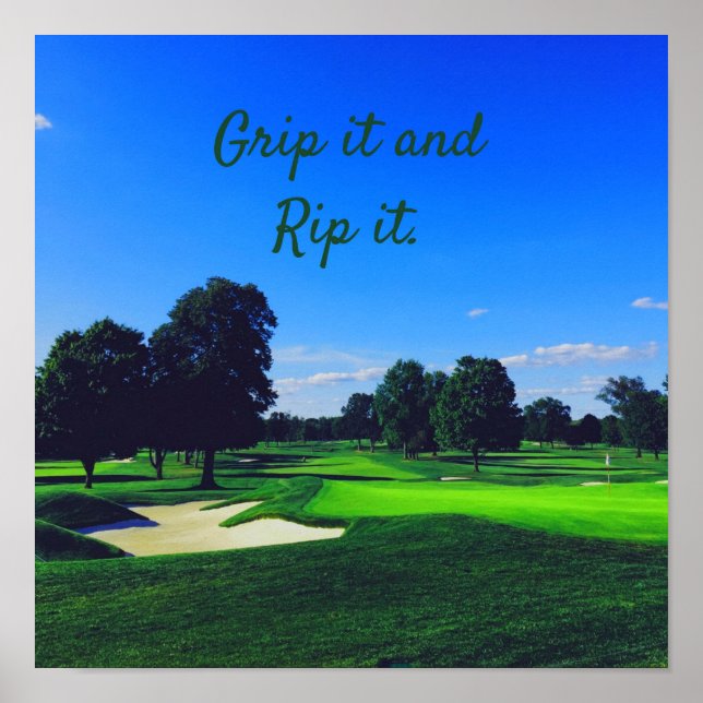 Affiche Parcours de golf Grip it et Rip it (Devant)