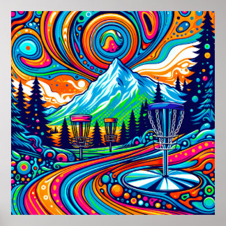 Affiche Parcours de golf Psychedelic Disk