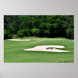 Affiche Parcours De Golf Traverses De Sable