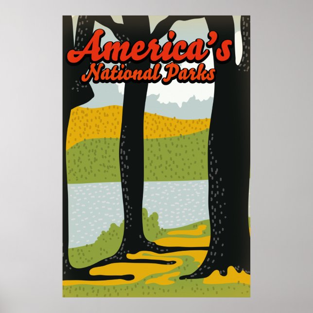 Affiche Parcs nationaux d'Amérique (Devant)