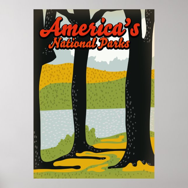 Affiche Parcs nationaux d'Amérique (Devant)
