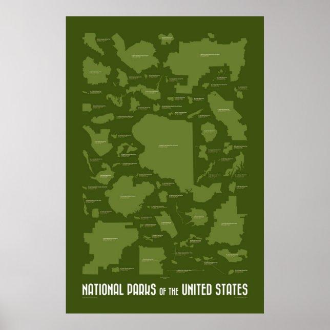 Affiche Parcs nationaux des États-Unis (Devant)