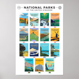 Affiche Parcs Nationaux Du Royaume-Uni