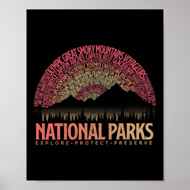 Affiche Parcs Nationaux Usa Explorer Protéger Préserver Ca (Devant)
