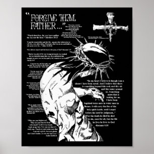 Affiche Pardonne-leur Père Anime Jésus Croix Tee