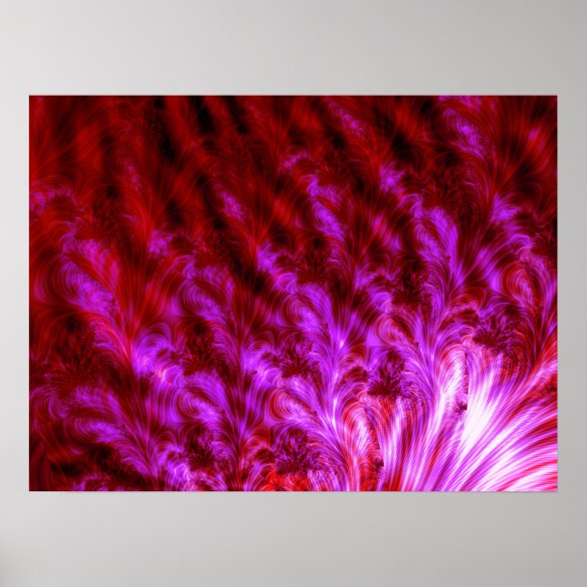 Affiche Pare-feu Rose Chaud (Devant)