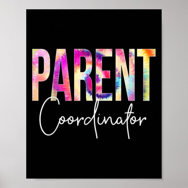 Affiche Parent Coordinator Tie Dye Back To School Apprecia (Devant)