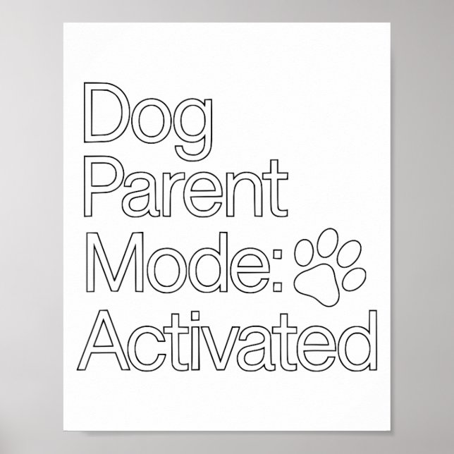Affiche Parent de chien à la maison _ Mode parent de chien (Devant)