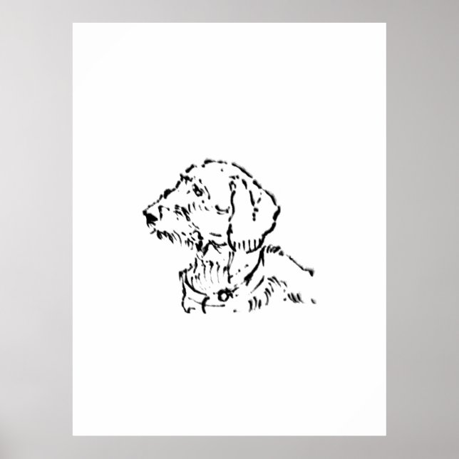 Affiche Parent de chien teckel à poil dur (Devant)