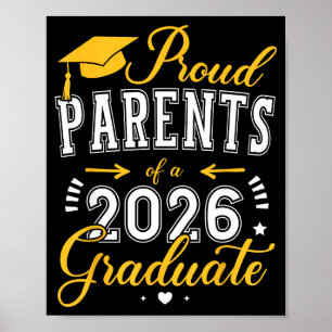 Affiche Parents fiers d'un diplômé de la promotion 2026 po