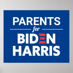 Affiche Parents pour Biden Harris Texte personnalisé bleu