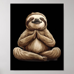 Affiche Paresse méditative Bouddhiste Spirituel Yoga Zen B