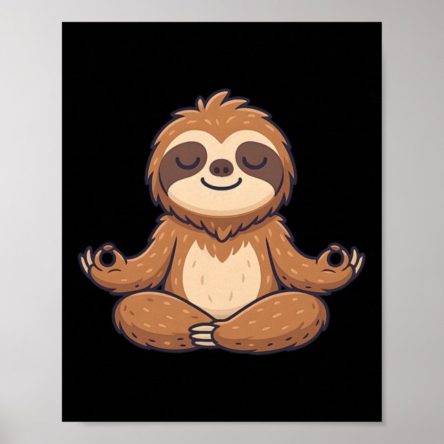 Affiche Paresseux de yoga  (Devant)