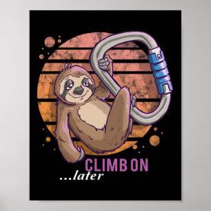 Affiche Paresseux d'escalade de rochers Bouldering Cadeau