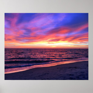 Affiche Parfait Sunset De Plage Paradise