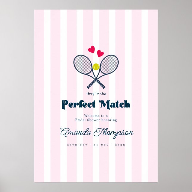 Affiche Parfaite Correspondance Tennis de Table Mariage En (Devant)