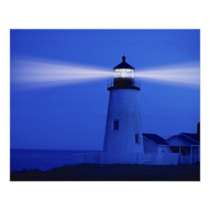 Affiche parfaite de phare de Pemaquid
