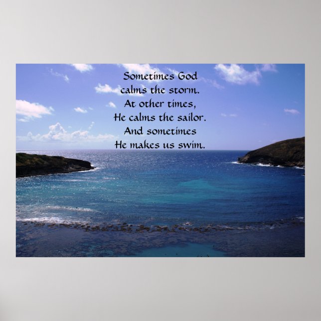 Affiche Parfois Dieu calme l'affiche de tempête (Devant)