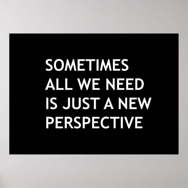 Affiche Parfois, il suffit d'une nouvelle perspective (Devant)