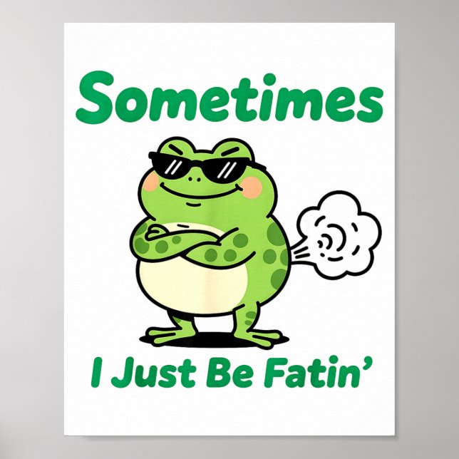 Affiche Parfois je fais juste des pets drôles Grenouille V (Devant)