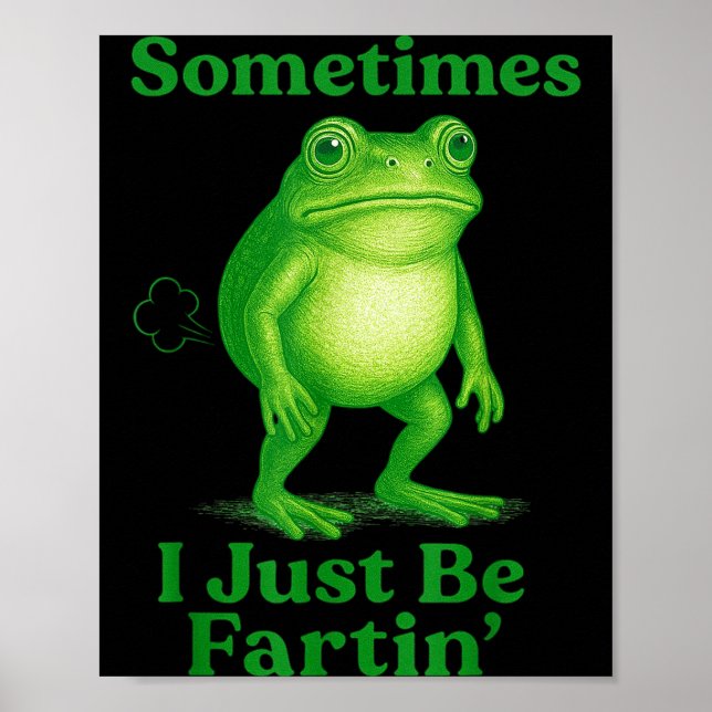 Affiche Parfois je suis juste en train de péter Grenouille (Devant)
