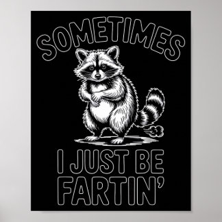 Affiche Parfois je suis juste un raton laveur qui péte drô